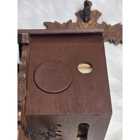 Cuckoo Clock German Black Coehler Forest made Vintage- NOT WORKING FOR PARTS - Picture 15 of 16